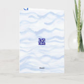 Carte Silhouette de corail bleu-aqua (Dos)