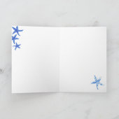 Carte Silhouette de corail bleu-aqua (Intérieur)