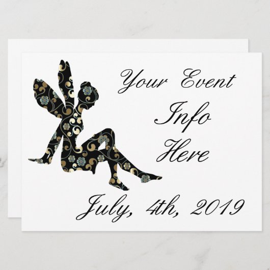 Carte Silhouette de fée Thunder_Cove (Devant / Derrière)