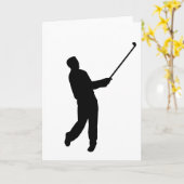 Carte Silhouette de Golfer (Fleur jaune)