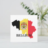 Carte Silhouette de la Belgique, drapeau, (Debout devant)