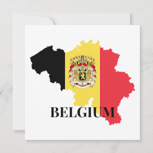 Carte Silhouette de la Belgique, drapeau,