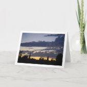 Carte Silhouette de la Treeline au paysage nocturne (Devant)