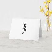 Carte Silhouette de lézard (Fleur jaune)