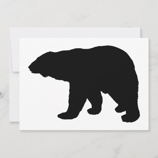 Carte silhouette de l'ours polaire (Devant)