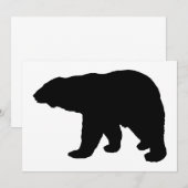 Carte silhouette de l'ours polaire (Devant / Derrière)