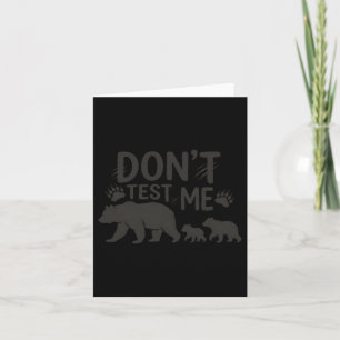 Carte Silhouette de Maman Ours - N'éprouvez pas la Fête
