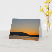 Carte Silhouette de montagne (Fleur jaune)