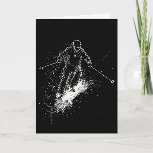 Carte Silhouette de ski _1 (Devant)