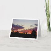 Carte Silhouette des arbres Coucher du soleil (Devant)