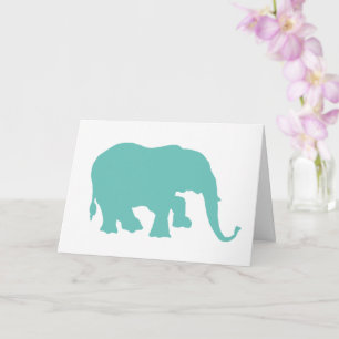 Carte Silhouette des éléphants - N'importe quelle couleu