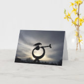 Carte Silhouette d'hiver. (Fleur jaune)