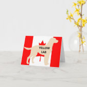 Carte silhouette du nom de labrador jaune LR sur flg (Fleur jaune)