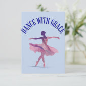 Carte Silhouette élégante Ballerina avec danse avec grâc (Debout devant)