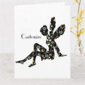 Carte Silhouette fée Thunder_Cove (Fleur jaune)