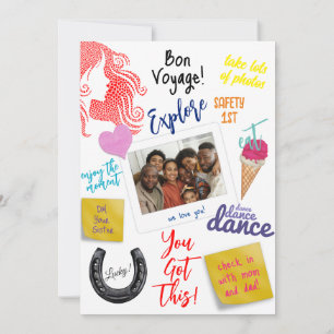 Carte Silhouette féminine personnalisée dans les coeurs 