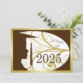 Carte Silhouette Gold et Brown Man 2025 (Debout devant)