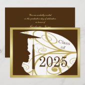 Carte Silhouette Gold et Brown Man 2025 (Devant / Derrière)