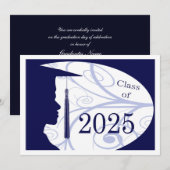 Carte Silhouette homme blanc et bleu 2025 (Devant / Derrière)