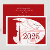 Carte Silhouette homme blanc et rouge 2025 (Devant / Derrière)