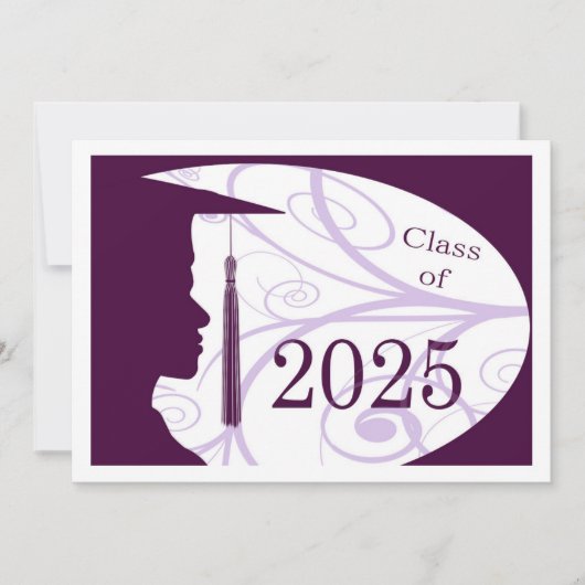 Carte Silhouette homme blanc et violet 2025 (Devant)