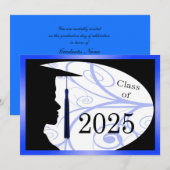 Carte Silhouette homme bleu et noir 2025 (Devant / Derrière)