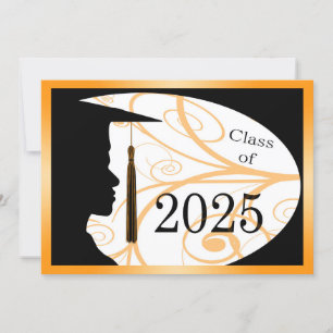 Carte Silhouette homme orange et noir 2025