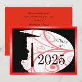 Carte Silhouette homme rouge et noir 2025 (Devant / Derrière)