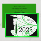 Carte Silhouette homme vert et noir 2025 (Devant / Derrière)