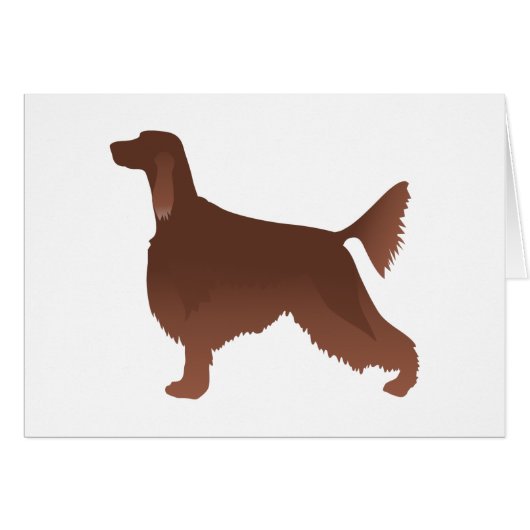 Carte Silhouette Irlandaise Setter Breed Illustrat (Devant horizontal)