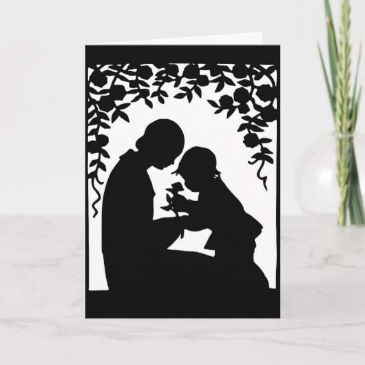 Carte Silhouette mère et enfant (Devant)