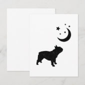 Carte Silhouette noire de Bulldog (Devant / Derrière)