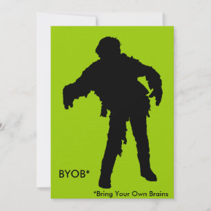 Carte Silhouette noire Zombie