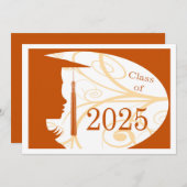 Carte Silhouette orange et blanche 2025 (Devant / Derrière)