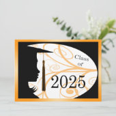 Carte Silhouette orange et noire 2025 (Debout devant)