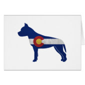 Carte Silhouette pour drapeau AmStaff Chien Colora (Devant horizontal)