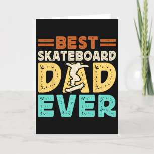 Carte Silhouette Rétro Skateboard Skateboarder Planche à