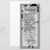 Carte Silhouette Rose noire (Devant / Derrière)