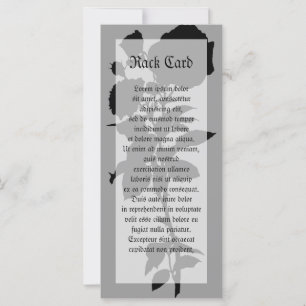 Carte Silhouette Rose noire