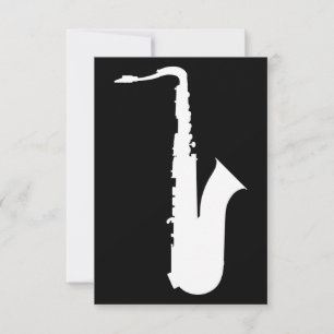 Carte silhouette saxophone