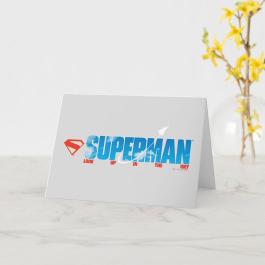 Carte Silhouette Superman Skybound (Fleur jaune)