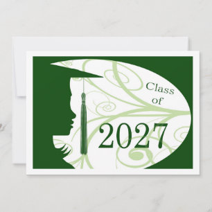 Carte silhouette verte et blanche 2027
