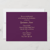 Carte silhouette violet et or 2026 (Dos)