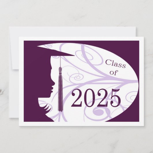 Carte Silhouette violette et blanche 2025 (Devant)