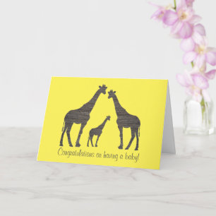 Carte Silhouettes de girafe en argile