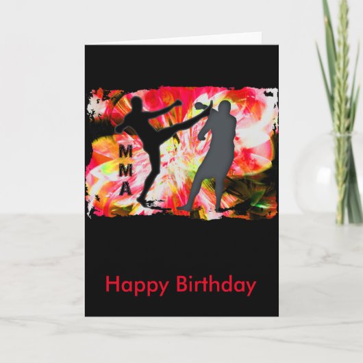 Carte Silhouettes de MIXED MARTIAL ART dans l'explosion (Devant)