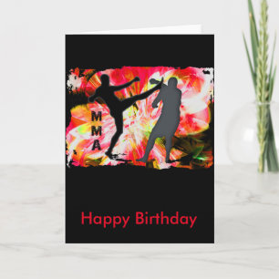 Carte Silhouettes de MIXED MARTIAL ART dans l'explosion