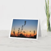 Carte Silhouettes de plantes dans le paysage du ciel (Devant)