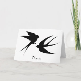 Carte Silhouettes d'oiseaux hirondelles Thunder_Cove