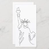 Carte Silhuette Statue de la Liberté (Devant / Derrière)